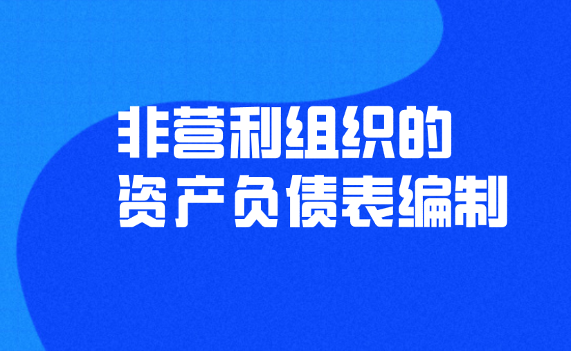 非营利组织的资产负债表应该怎么编制？