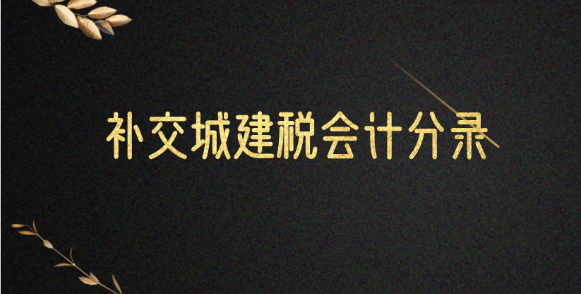 补交一年的城建税，会计应该怎么做会计分录？