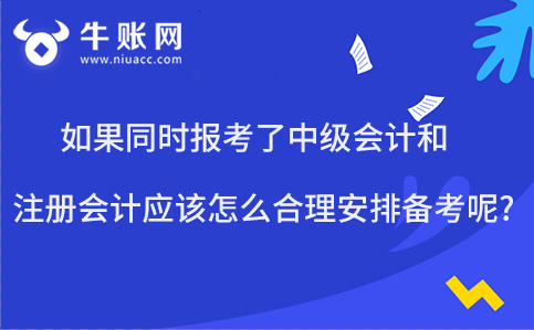 如果同时报考了中级会计和注册会计应该怎么合理安排备考呢?