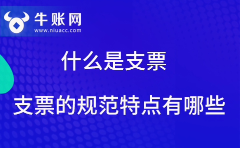 什么是支票？支票的规范特点有哪些？