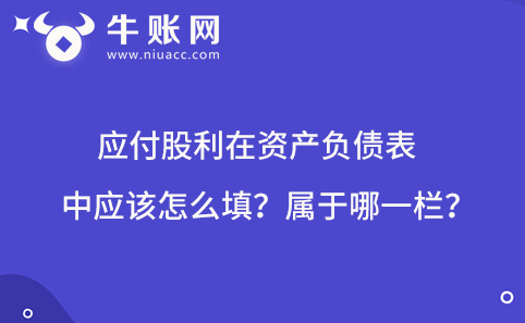 应付股利在资产负债表中应该怎么填？属于哪一栏？