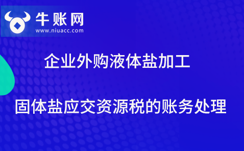 企业外购液体盐加工固体盐应交资源税的账务处理