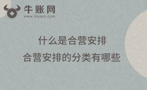 什么是合营安排？合营安排的分类有哪些