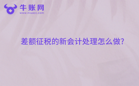 差额征税的新会计处理怎么做?