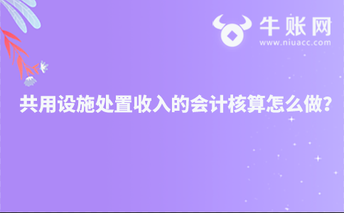 共用设施处置收入的会计核算怎么做？