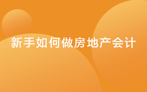 新手如何做房地产会计