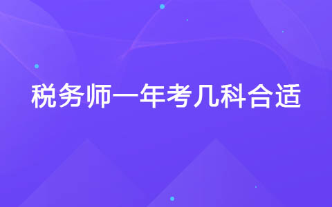 税务师一年考几科合适