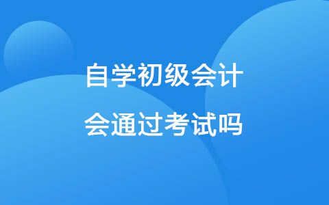 自学初级会计会通过考试吗