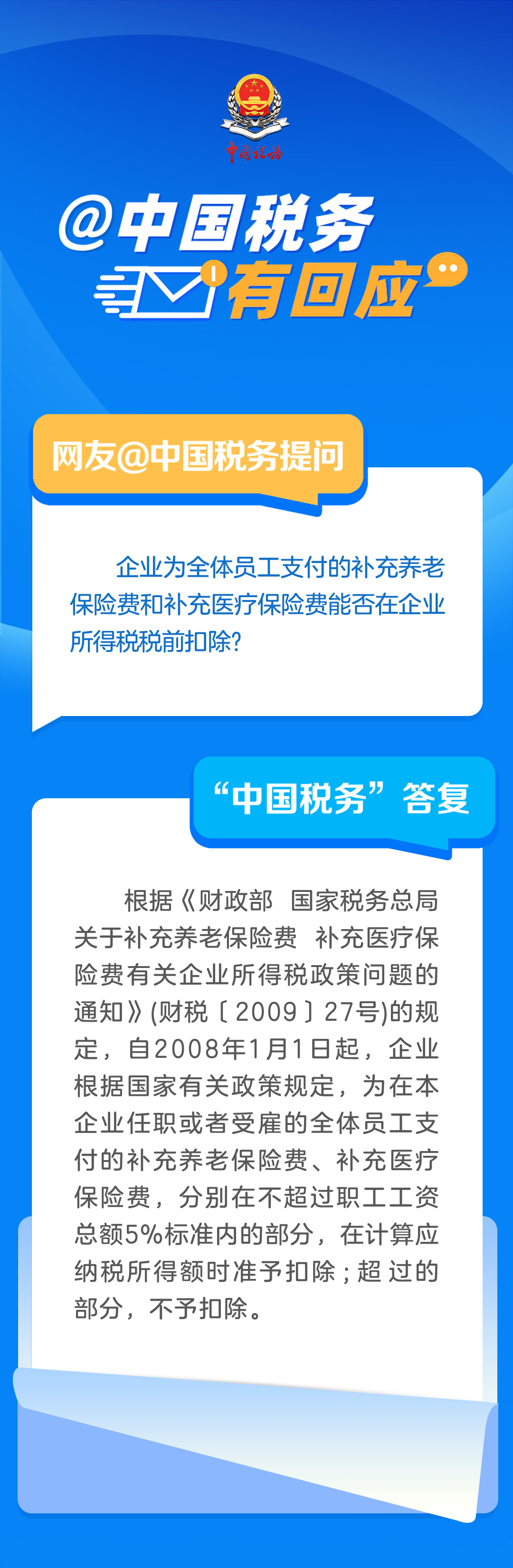 企业为员工支付的补充养老保险费和补充医疗保险费能否税前扣除？