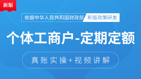 个体工商户（定期定额征收）真账实操