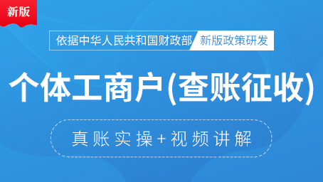 个体工商户（查账征收）行业真账实操