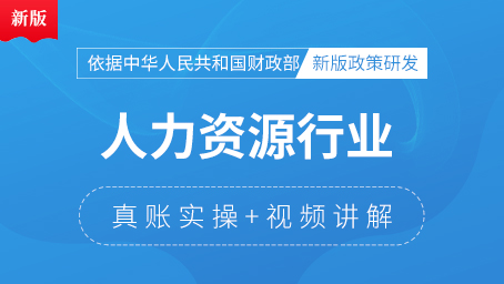 人力资源行业会计真账实操