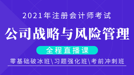 2021年注会战略习题强化班第六讲