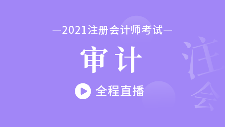 2021年注会审计冲刺串讲第四讲