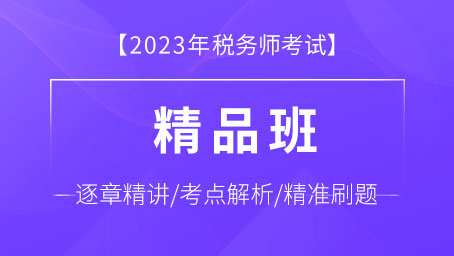 2023年税务师精品班