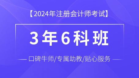 2024年注册会计师3年6科班