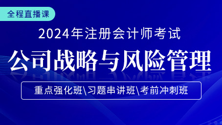 2024年注册会计师直播课-战略