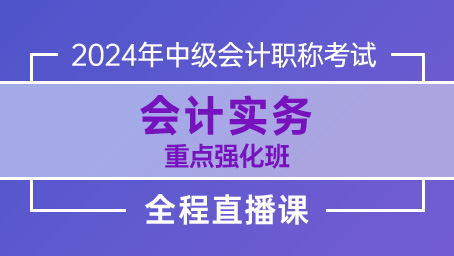 2024年中级会计实务重点强化第五讲