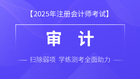 2025年注册会计师课程+题库-审计