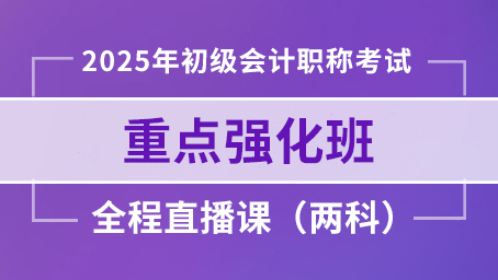 2025年初级实务重难点强化第4讲
