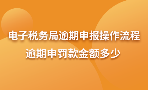 电子税务局逾期申报操作流程 逾期申报罚款金额多少