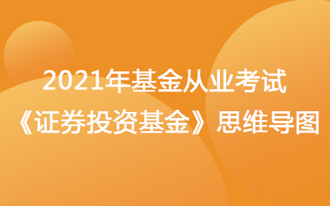 2021年基金从业考试《证券投资基金》思维导图