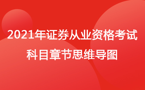 2021年证券从业资格考试科目章节思维导图