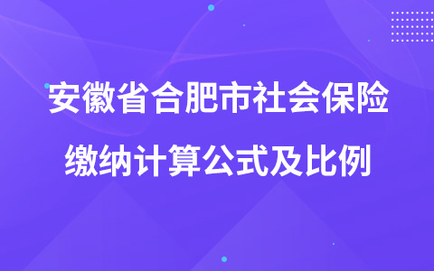 安徽省合肥市社会保险缴纳计算公式及比例