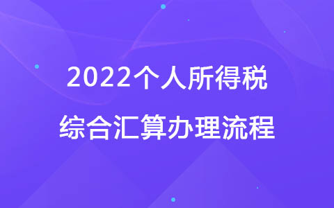 2022个人所得税综合汇算办理流程