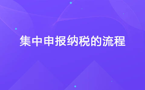 集中申报的流程