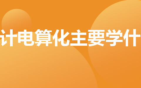 会计电算化主要学什么