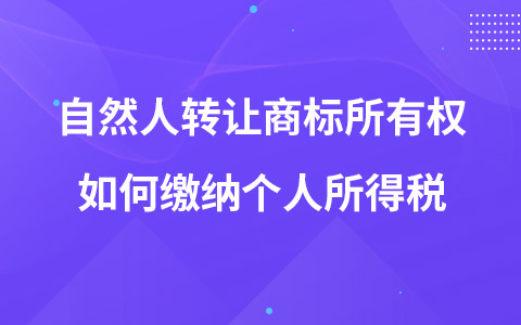 自然人转让商标所有权如何缴纳个人所得税