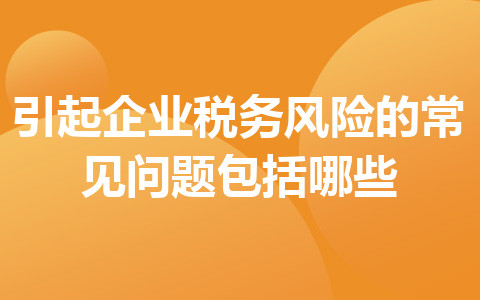 引起企业税务风险的常见问题包括哪些